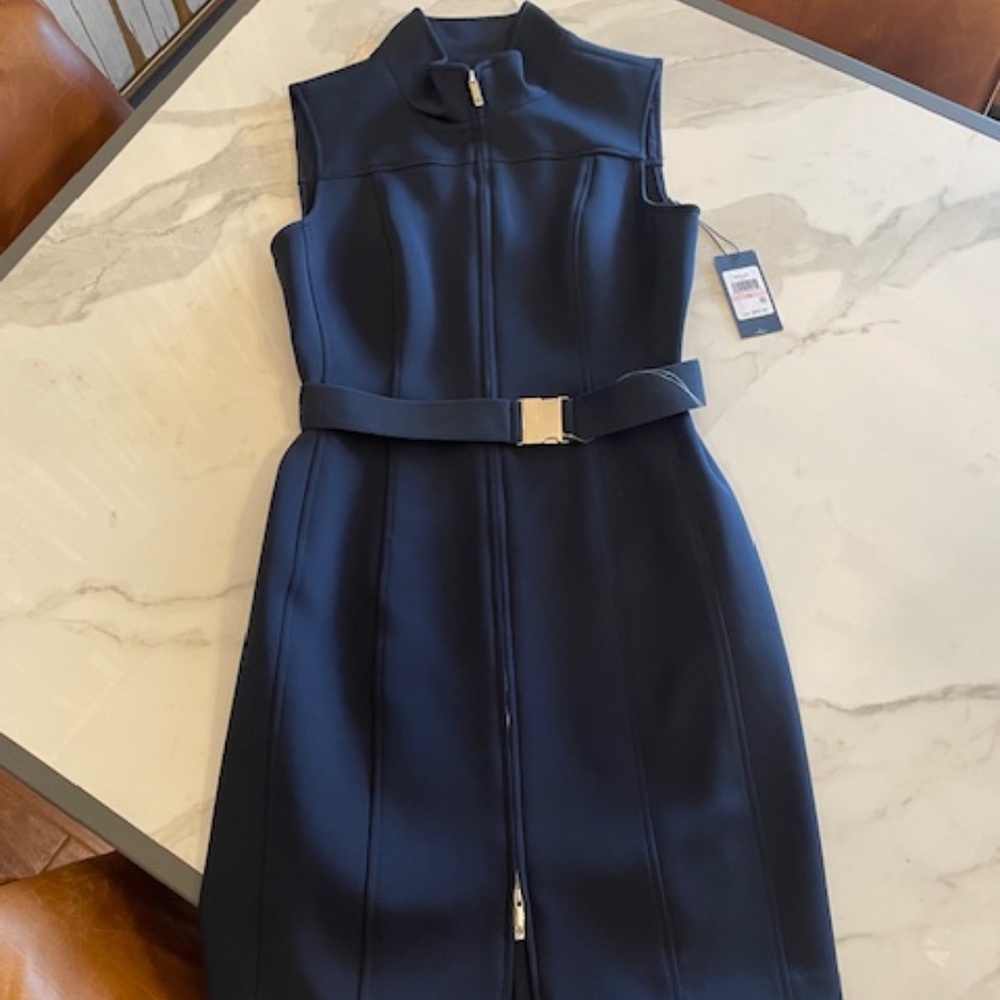 Sleeveless Navy blue dress